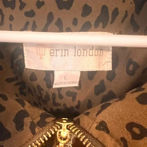 Erin London Cheetah Print Full Zip Jacket - Picture 7 of 7